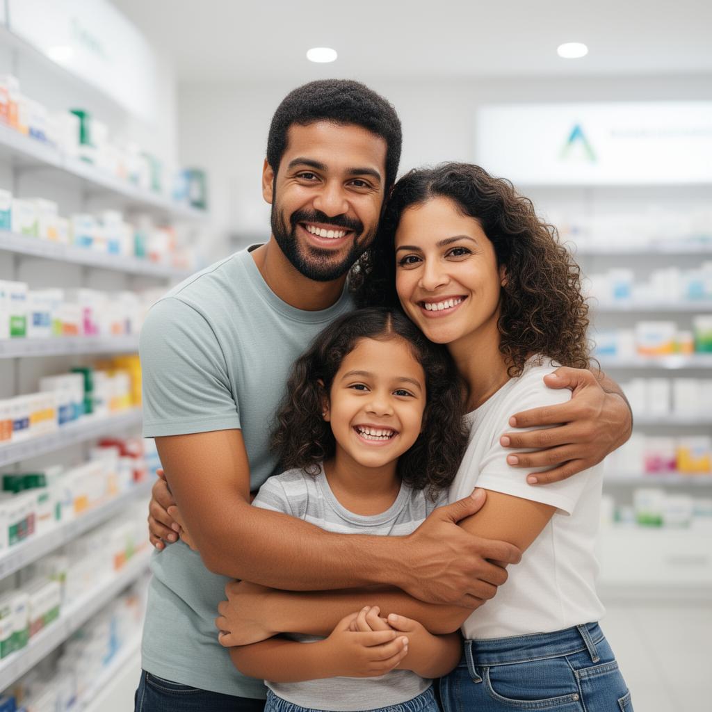 Família feliz economizando com o Clube NextGo